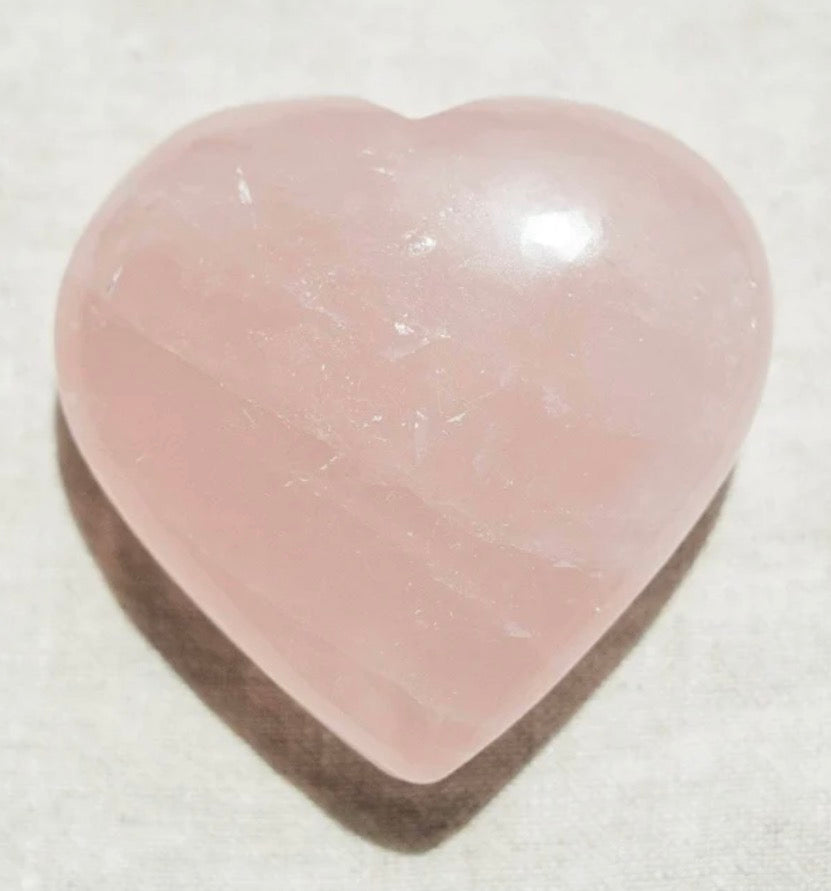 Rose Quartz Heart Palm Stone