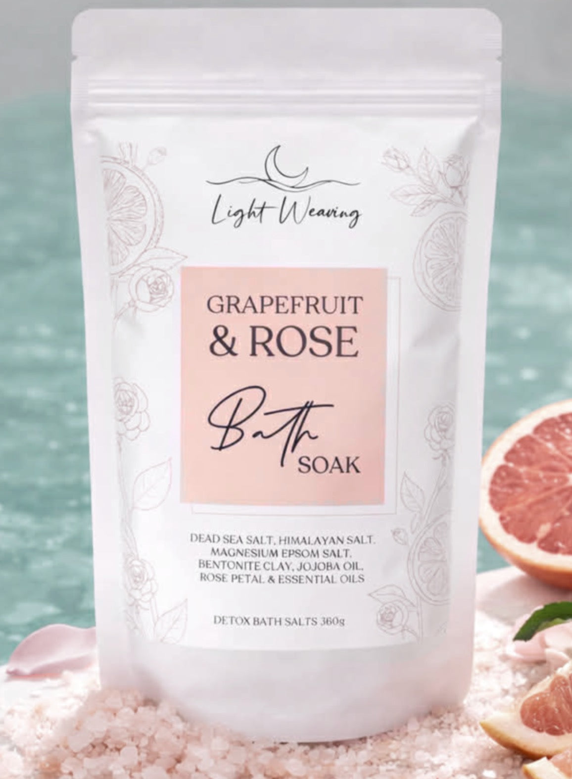 Light Weaving Grapefruit & Rose Bath Soak